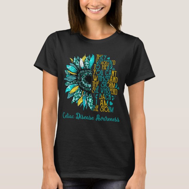 T-shirt Tournesol I Am The Storm Celiac Disease Awareness (Devant)