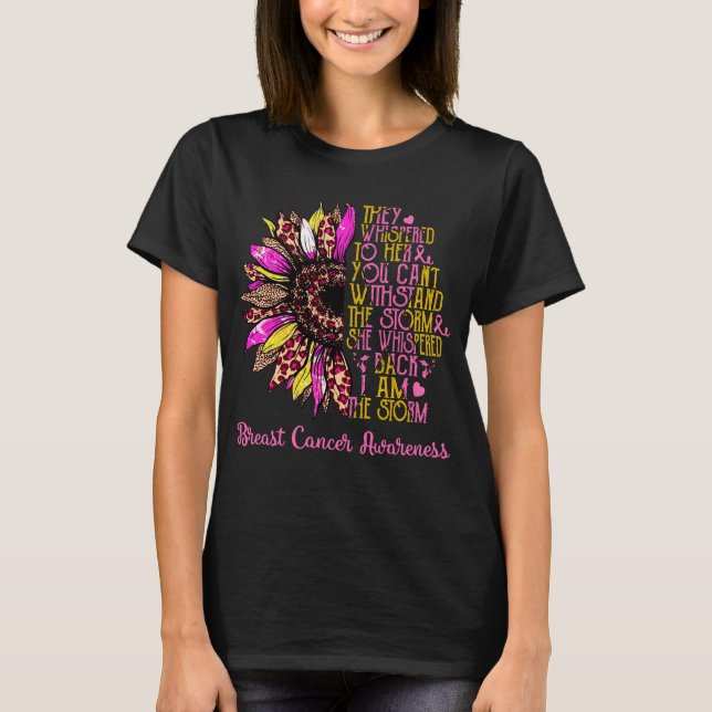 T-shirt Tournesol Je Suis Conscience du cancer du sein tem (Devant)