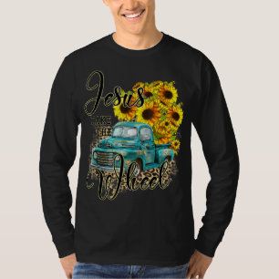 T-shirt Tournesol Jésus Prendre La Roue Christian Leop Cad