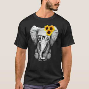 T-shirt Tournesol joli éléphant