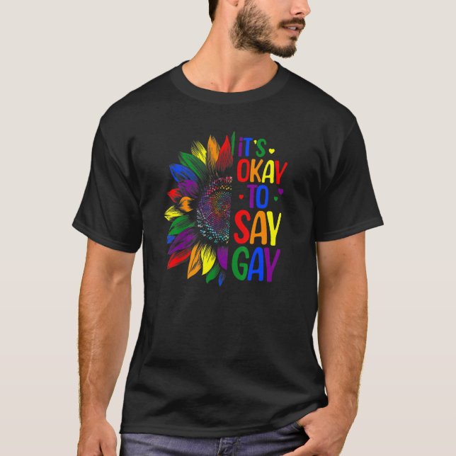 T-shirt Tournesol mignon C'est bon de dire Gay Lgbt Lesbia (Devant)