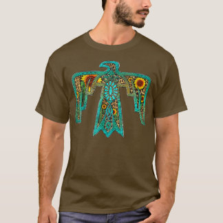 T-shirt Tournesol occidental Turquoise Amérindien Thunde