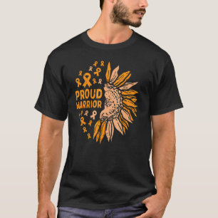 T-shirt Tournesol Orange Ruban Fière Leukemia guerrière Aw