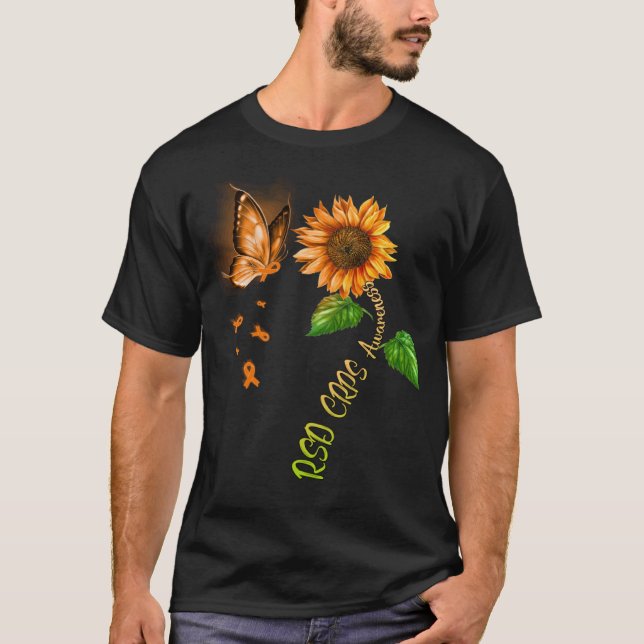 T-shirt Tournesol papillon RSD Sensibilisation aux SPRC (Devant)