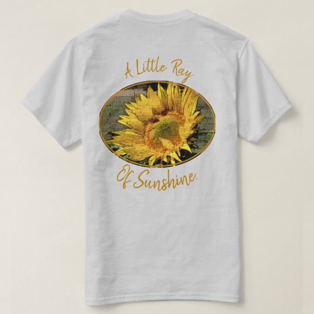 T-shirt Tournesol Photo Word Collage Typographie personnal (Design dos)