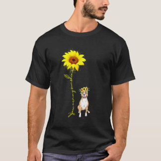 T-shirt Tournesol Pitbull Mode unique Chiens imprimés