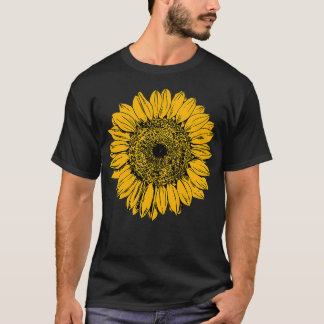 T-shirt Tournesol Prairie Tournesol été Rustique Floral P