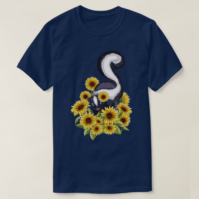 T-shirt Tournesol Skunk Pet Lover Zookeeper Zoologiste Vet (Design devant)