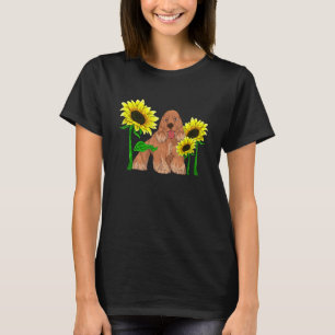T-shirt Tournesol Soleil Chien Propriétaire de Chien Cock