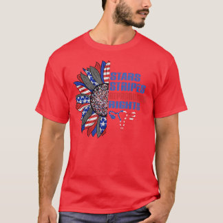T-shirt Tournesol Stars Stripes Droits de reproduction Fem