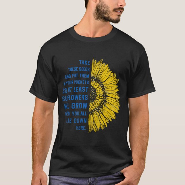 T-shirt Tournesol Ukraine Ukraine graines de tournesol ukr (Devant)