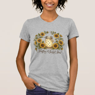 T-shirt Tournesols Lucioles Ciels de Coucher de Soleil Pri