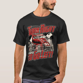 T-shirt Tournez à droite pour aller à gauche ! - Rouge - C