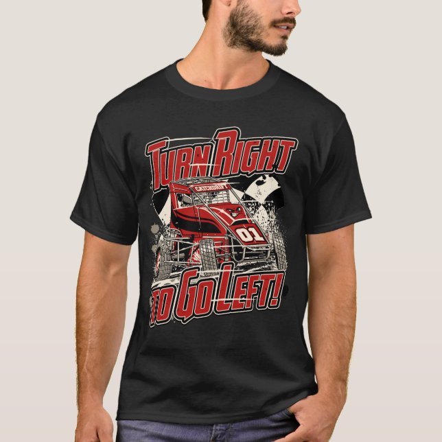 T-shirt Tournez à droite pour aller à gauche ! - Rouge - C (Devant)