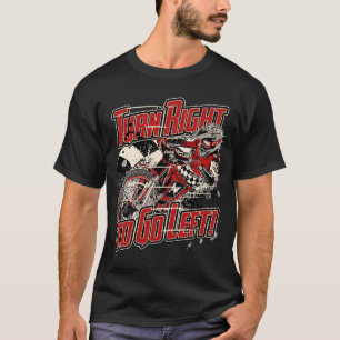 T-shirt Tournez à droite pour aller à gauche ! - Rouge - V