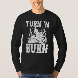 T-shirt Tournez Et Brûler Barrel Racer Cool Horse Ride Rac