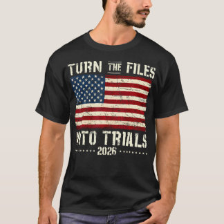 T-shirt Tournez Les Fichiers En Procès 2026 Américain