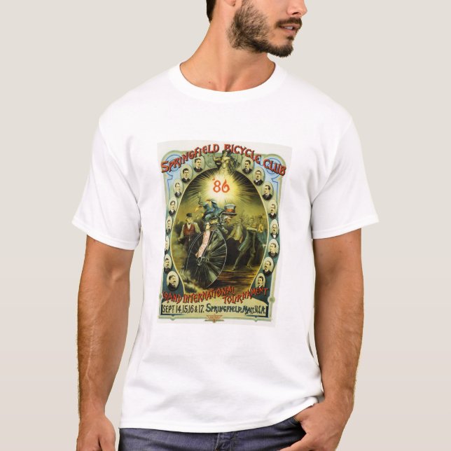 T-shirt Tournoi américain des clubs de bicyclettes 1886 (Devant)