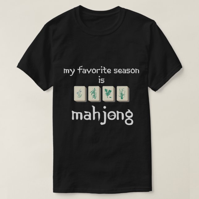 T-shirt Tournoi chinois de championnat du Mahjongg de Mahj (Design devant)