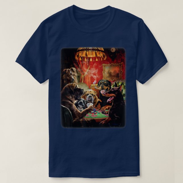T-shirt Tournoi de Poker Chien de Nuit Vendredi, Chance de (Design devant)