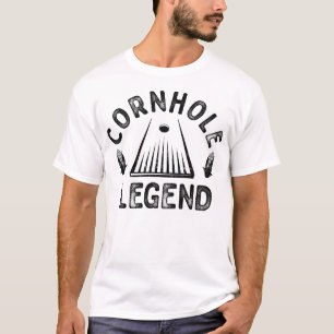 T-shirt Tournoi de sac de légende de Cornhole rétro