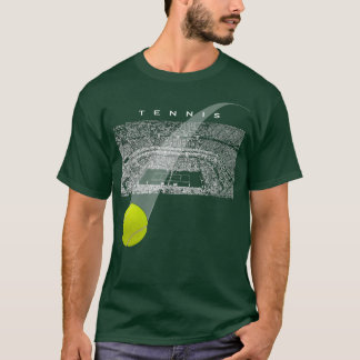 T-shirt Tournoi de Tennis Avec Balle de Tennis