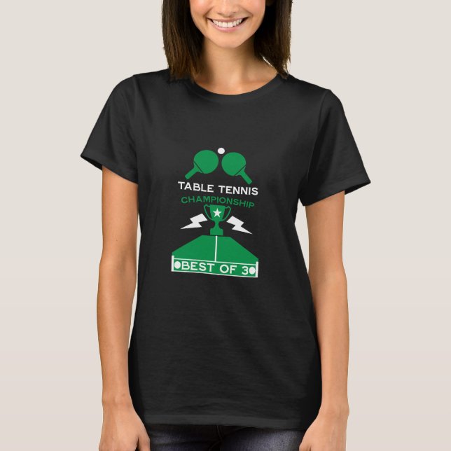 T-shirt Tournoi de tennis de table (Devant)