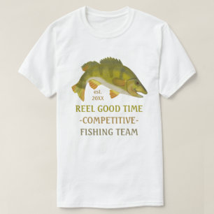T-shirt Tournoi d'équipe de pêche Pêche Poisson de basse-p