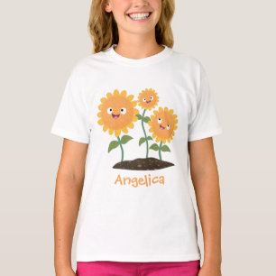 T-shirt Tournures de soleil souriantes illustration de des