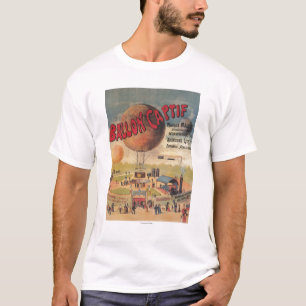 T-shirt Tours de ballon captif à une affiche d'exposition