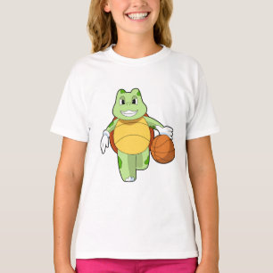 T-shirt Tourtle as basketball player with basketball.PNG