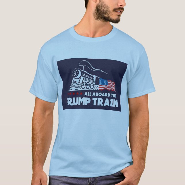 T-shirt Tous à bord du train d'atout (Devant)