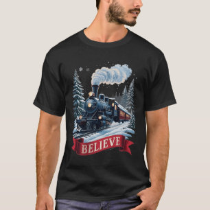 T-shirt Tous à bord Express polaire Noël Pôle Nord Noël