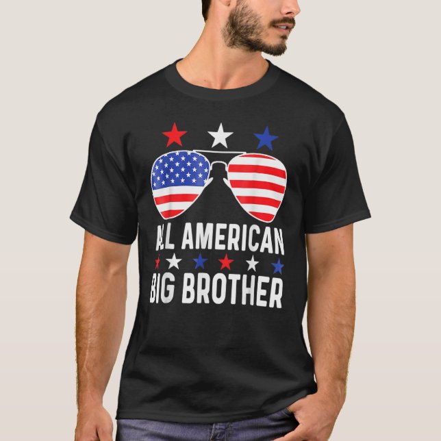 T-shirt Tous les américains Big Brother 4 juillet Mens Sun (Devant)