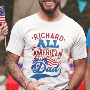 T-shirt Tous les américains papa 4 juillet Réunion de fami