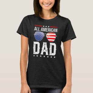 T-shirt Tous les Américains Papa Correspondant Famille Qua