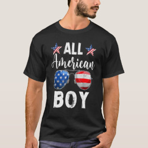 T-shirt Tous les American Boy Matching Famille Quatrième 4