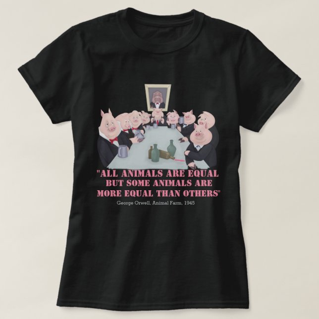 T-shirt Tous les animaux sont égaux (Design devant)