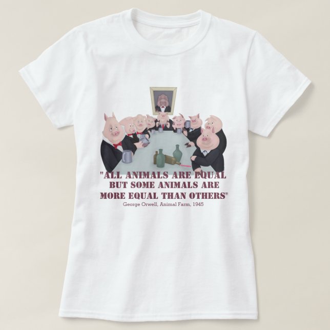 T-shirt Tous les animaux sont égaux (Design devant)
