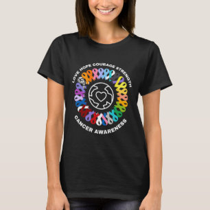 T-shirt Tous les cancers comptent pour la sensibilisation 