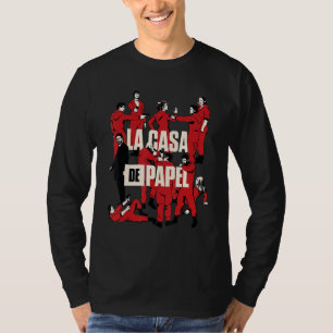T-shirt Tous Les Caractères Money City Heists Poster Pour