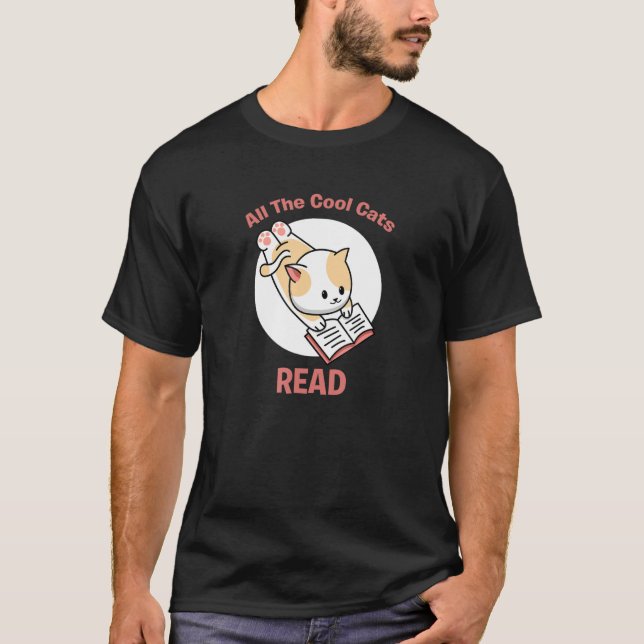 T-shirt Tous les chats Cool Lire - Réserver (Devant)