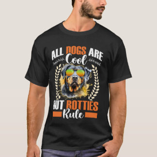 T-shirt TOUS LES CHIENS SONT COOL, MAIS ROTTIES RÈGLE Funn