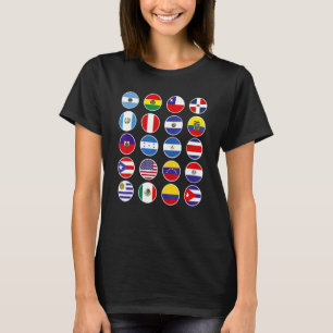 T-shirt Tous les drapeaux latino-américains Pays Hérita hi