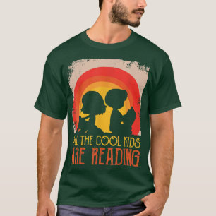 T-shirt Tous Les Enfants Cool Lisent Livre Vintage Reto Su