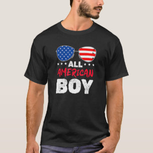 T-shirt Tous Les Garçon Américain Avec Lunettes De Soleil