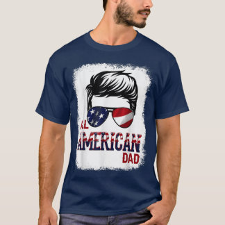 T-shirt Tous les hommes papa américains lunettes 4 juillet