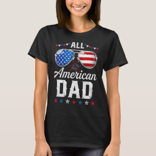 T-shirt Tous les Lunettes de soleil de drapeau papa améric