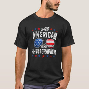 T-shirt Tous les photographes américains Juillet 4 Patriot