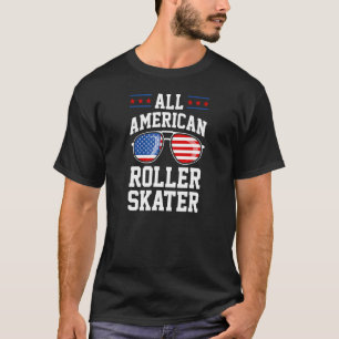 T-shirt Tous les Roller Patins Américain 4 juillet Fl Amér